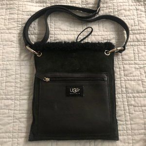 Ugg Shearling Black Messenger Bag